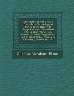 Front cover_Specimens of the Classic Poets