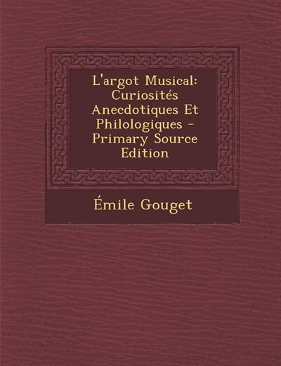 Front cover_L'argot Musical