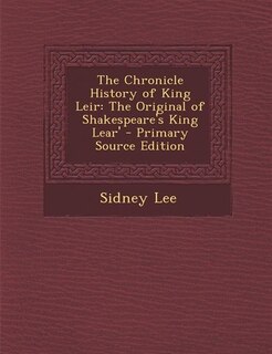 Front cover_The Chronicle History of King Leir