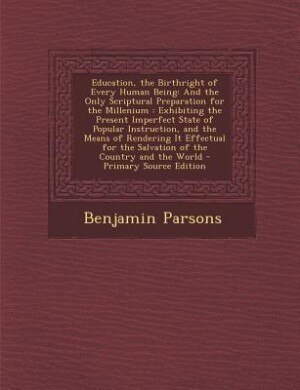 Front cover_Education, the Birthright of Every Human Being