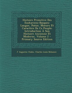 Front cover_Histoire Primitive Des Euskariens-Basques
