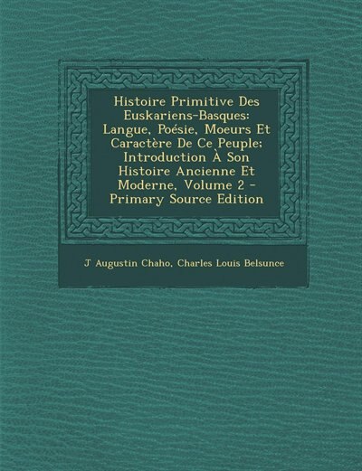 Front cover_Histoire Primitive Des Euskariens-Basques