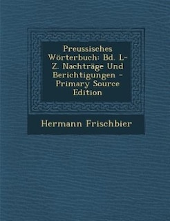 Couverture_Preussisches Wörterbuch
