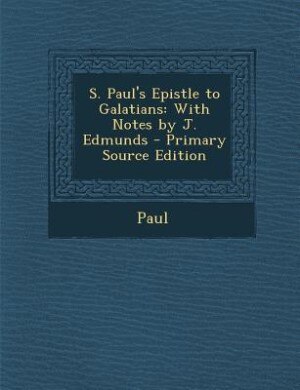 Front cover_S. Paul's Epistle to Galatians