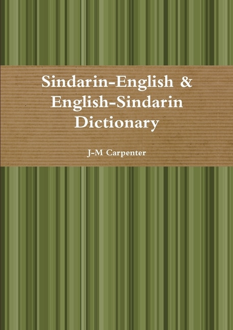 Couverture_Sindarin Dictionary