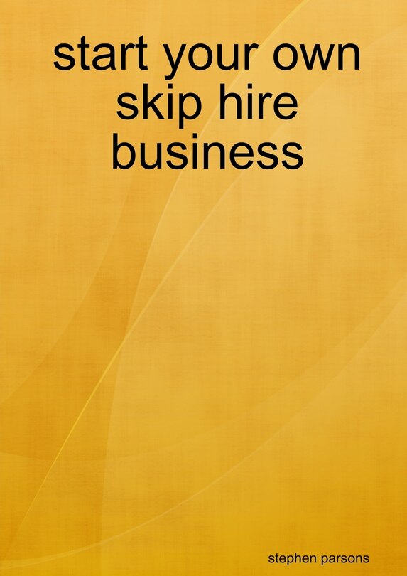 Front cover_start your own skip hire business