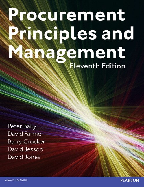 Front cover_Procurement, Principles & Management