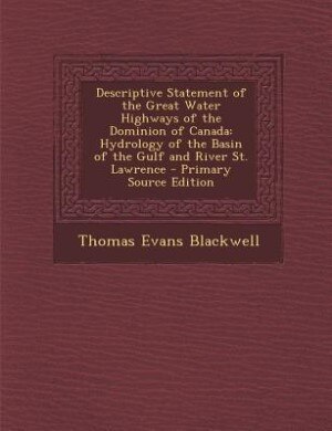 Couverture_Descriptive Statement of the Great Water Highways of the Dominion of Canada