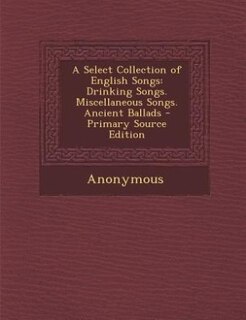 Front cover_A Select Collection of English Songs