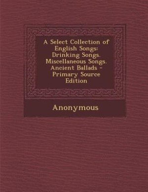 Front cover_A Select Collection of English Songs