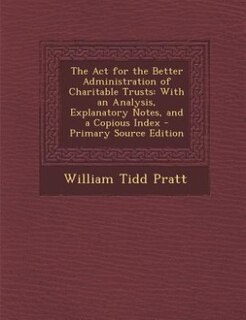 Front cover_The Act for the Better Administration of Charitable Trusts