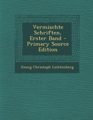 Front cover_Vermischte Schriften, Erster Band - Primary Source Edition