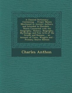 Front cover_A Classical Dictionary