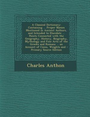 Front cover_A Classical Dictionary