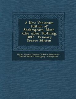 Front cover_A New Variorum Edition of Shakespeare