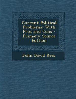 Front cover_Current Political Problems