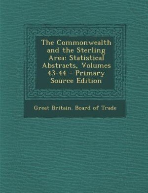 Front cover_The Commonwealth and the Sterling Area