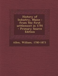 Front cover_History of Industry, Maine