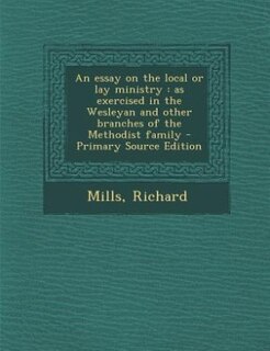 Front cover_An essay on the local or lay ministry