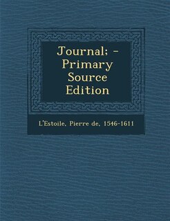 Couverture_Journal; - Primary Source Edition