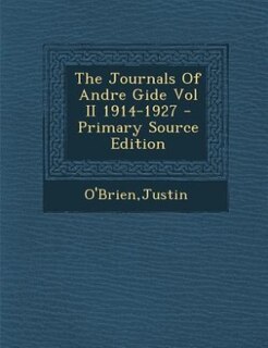 Couverture_The Journals Of Andre Gide Vol II 1914-1927