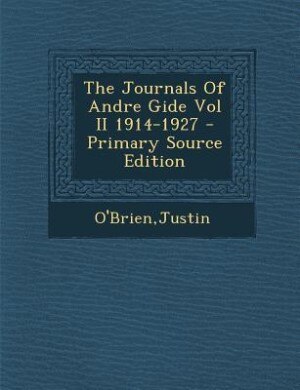 Couverture_The Journals Of Andre Gide Vol II 1914-1927