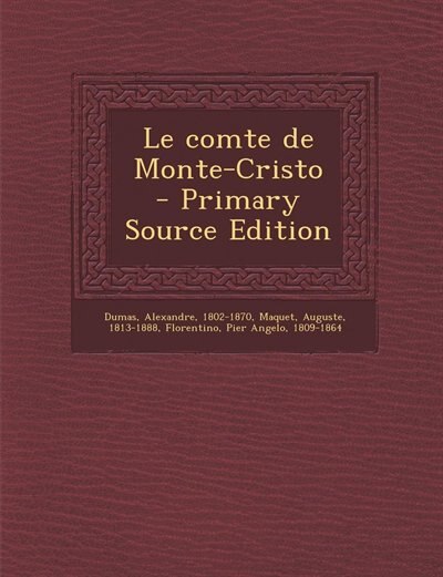 Front cover_Le comte de Monte-Cristo