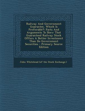 Couverture_Railway And Government Guarantee, Which Is Preferable?