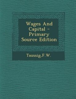 Front cover_Wages And Capital