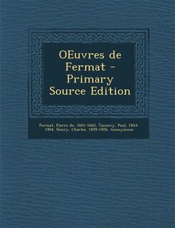 Front cover_OEuvres de Fermat