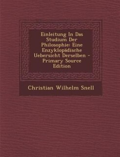 Couverture_Einleitung In Das Studium Der Philosophie