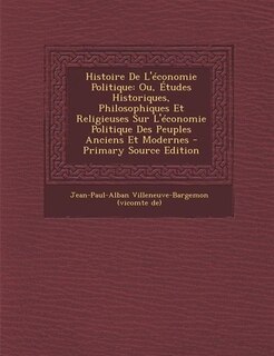 Front cover_Histoire De L'économie Politique