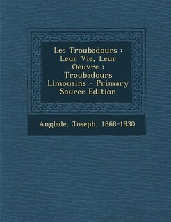 Front cover_Les Troubadours