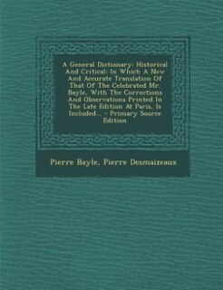 Front cover_A General Dictionary