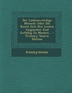 Front cover_Der Liebenswürdige Mensch