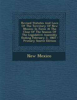 Couverture_Revised Statutes And Laws Of The Territory Of New Mexico