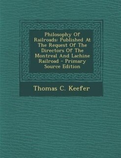 Couverture_Philosophy Of Railroads