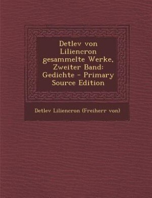 Couverture_Detlev von Liliencron gesammelte Werke, Zweiter Band