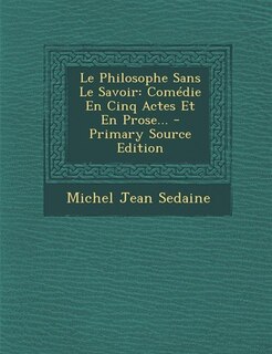 Front cover_Le Philosophe Sans Le Savoir