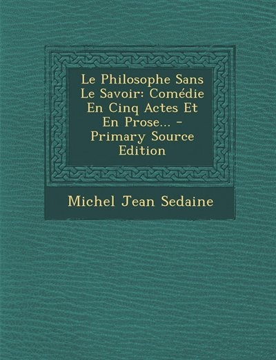 Front cover_Le Philosophe Sans Le Savoir