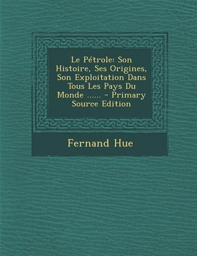 Front cover_Le Pétrole