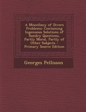 Couverture_A Miscellany of Divers Problems