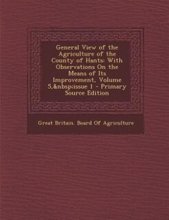 Couverture_General View of the Agriculture of the County of Hants