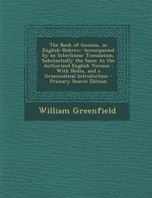 Front cover_The Book of Genesis, in English-Hebrew