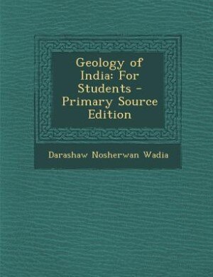 Front cover_Geology of India