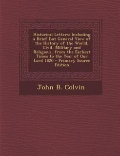 Couverture_Historical Letters