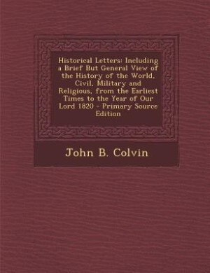 Couverture_Historical Letters