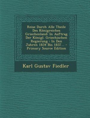 Couverture_Reise Durch Alle Theile Des Königreiches Griechenland