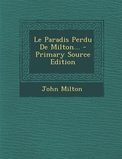Front cover_Le Paradis Perdu De Milton...