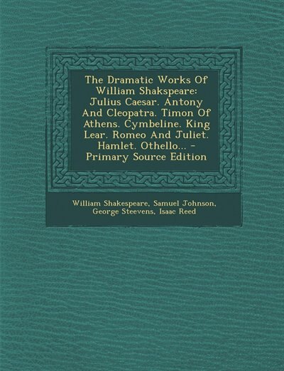 Front cover_The Dramatic Works Of William Shakspeare